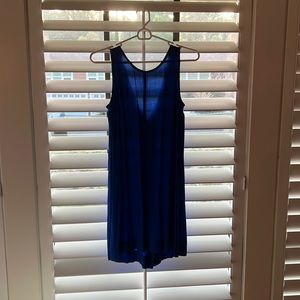 Blue madewell button back dress